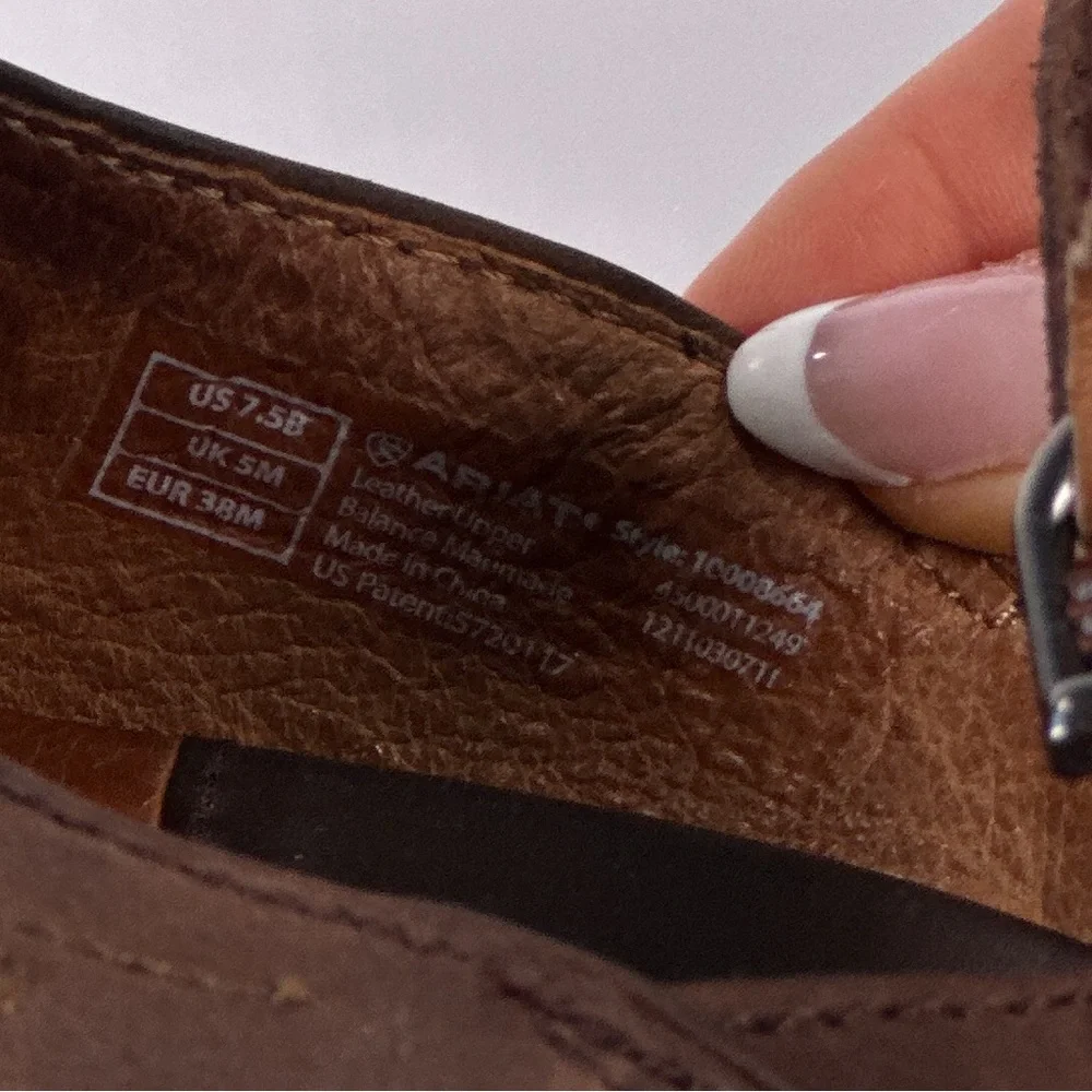 Ariat Womens Caroline Comfort Mary Jane Leather Wedge Brown 7.5 - Picture 9 of 9